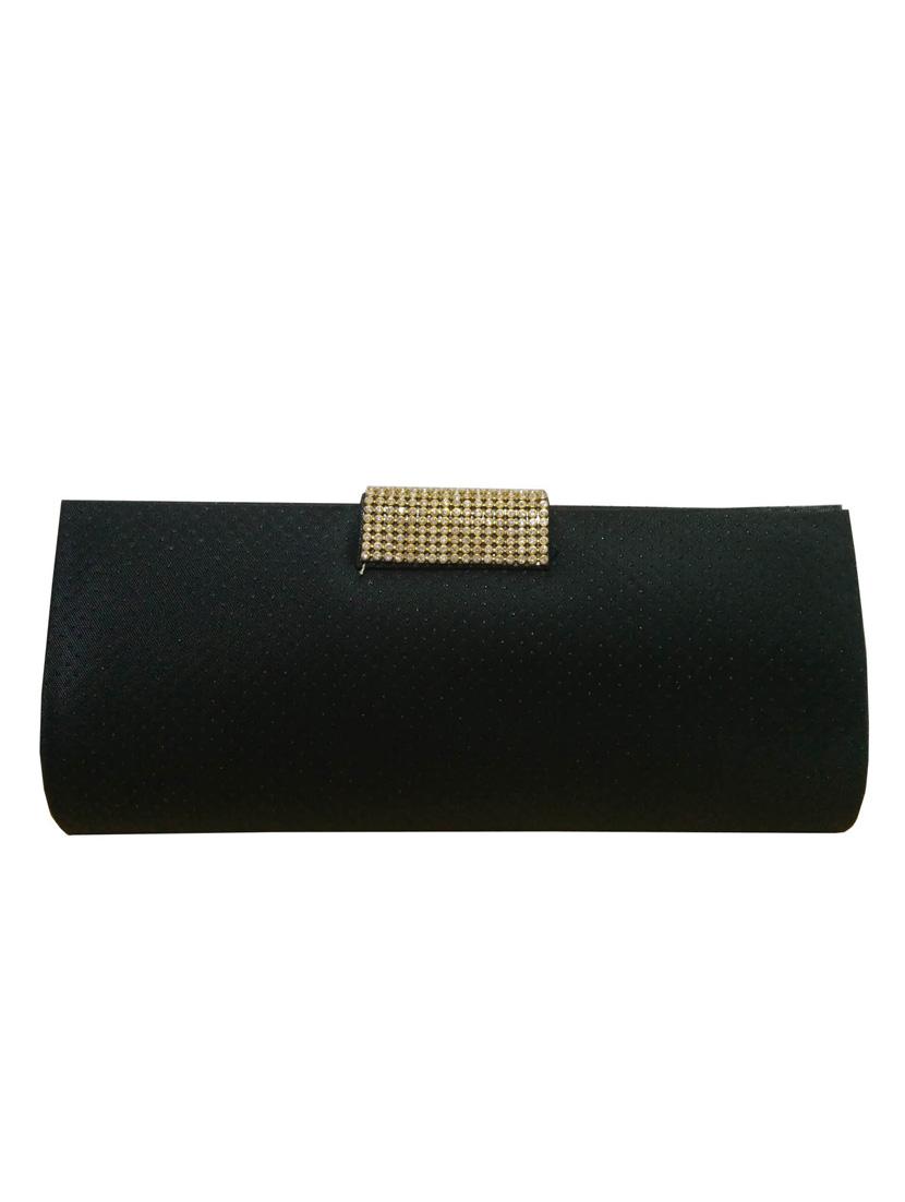 black faux leather clutch - 10079528 - Zoom Image - 2