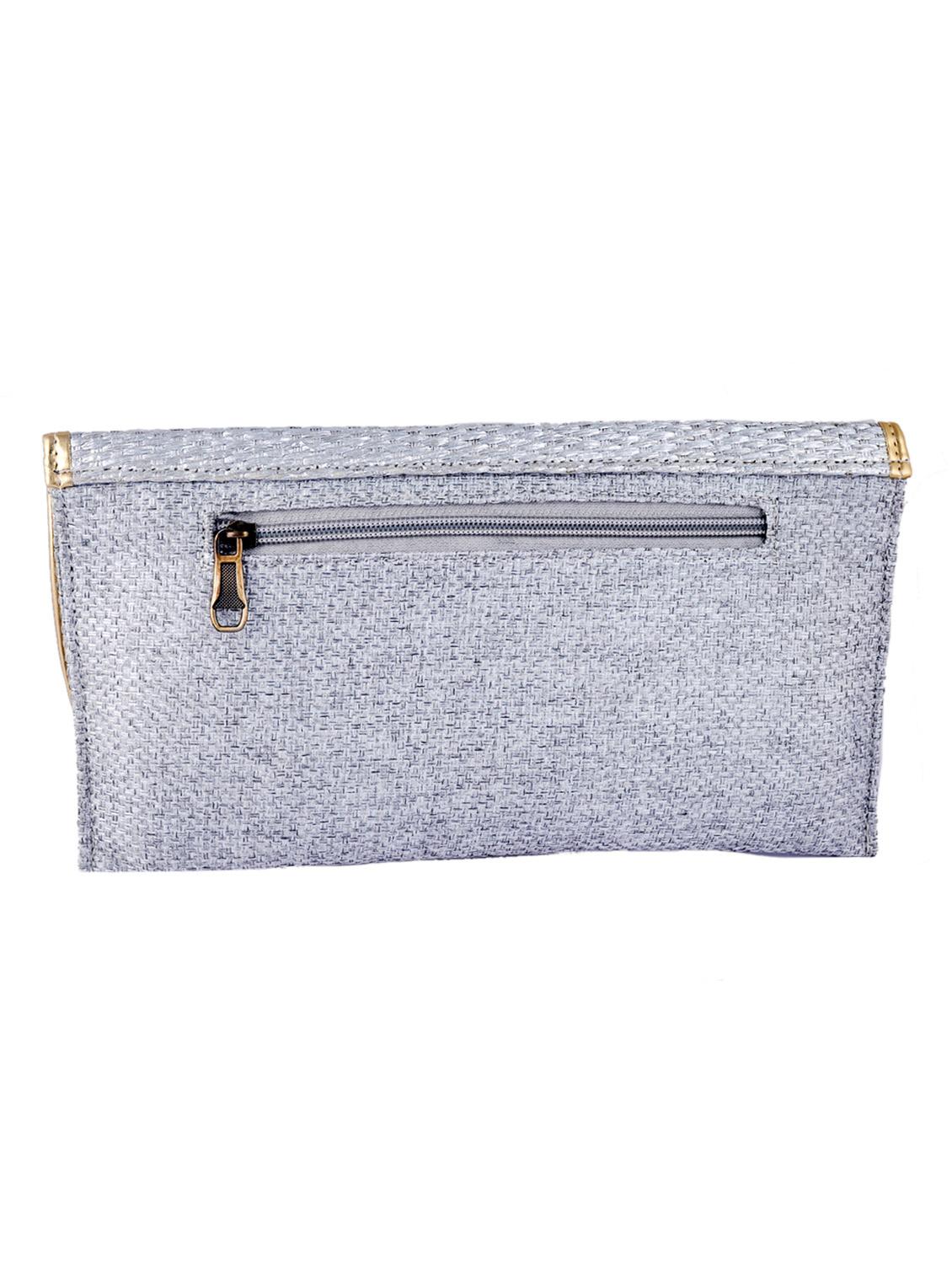 silver jute clutch - 10079540 - Zoom Image - 2