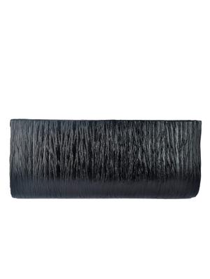 black wrinkle rexin clutch - 10079543 - Standard Image - 2