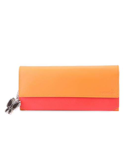 orange leatherette wallet - 1007995 - Standard Image - 1