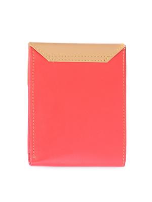 red & beige color block pocket wallet - 1007999 - Standard Image - 2