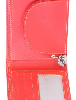 red & beige color block pocket wallet - 1007999 - Standard Image - 3