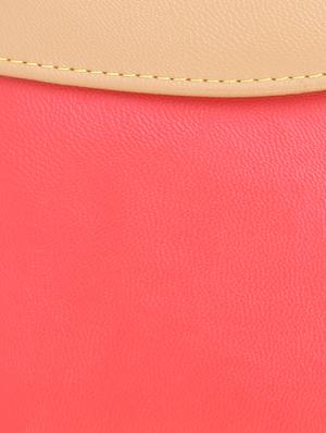 red & beige color block pocket wallet - 1007999 - Standard Image - 4