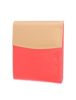 red & beige color block pocket wallet - 1007999 - Standard Image - 5