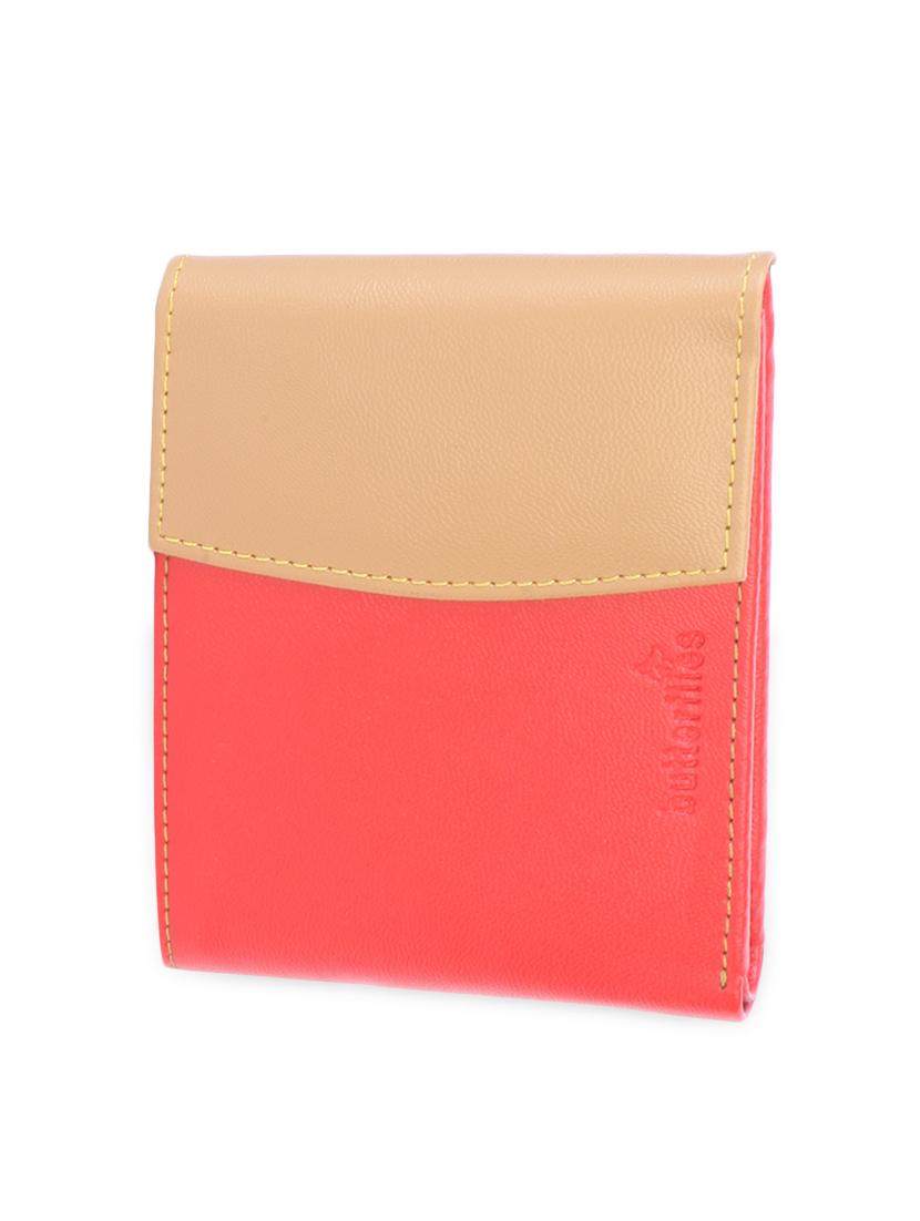 red & beige color block pocket wallet - 1007999 - Zoom Image - 5