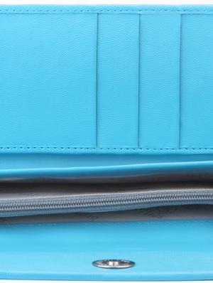 aqua blue plain flap down wallet - 1008003 - Standard Image - 3