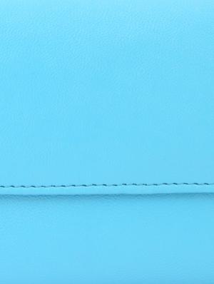 aqua blue plain flap down wallet - 1008003 - Standard Image - 4