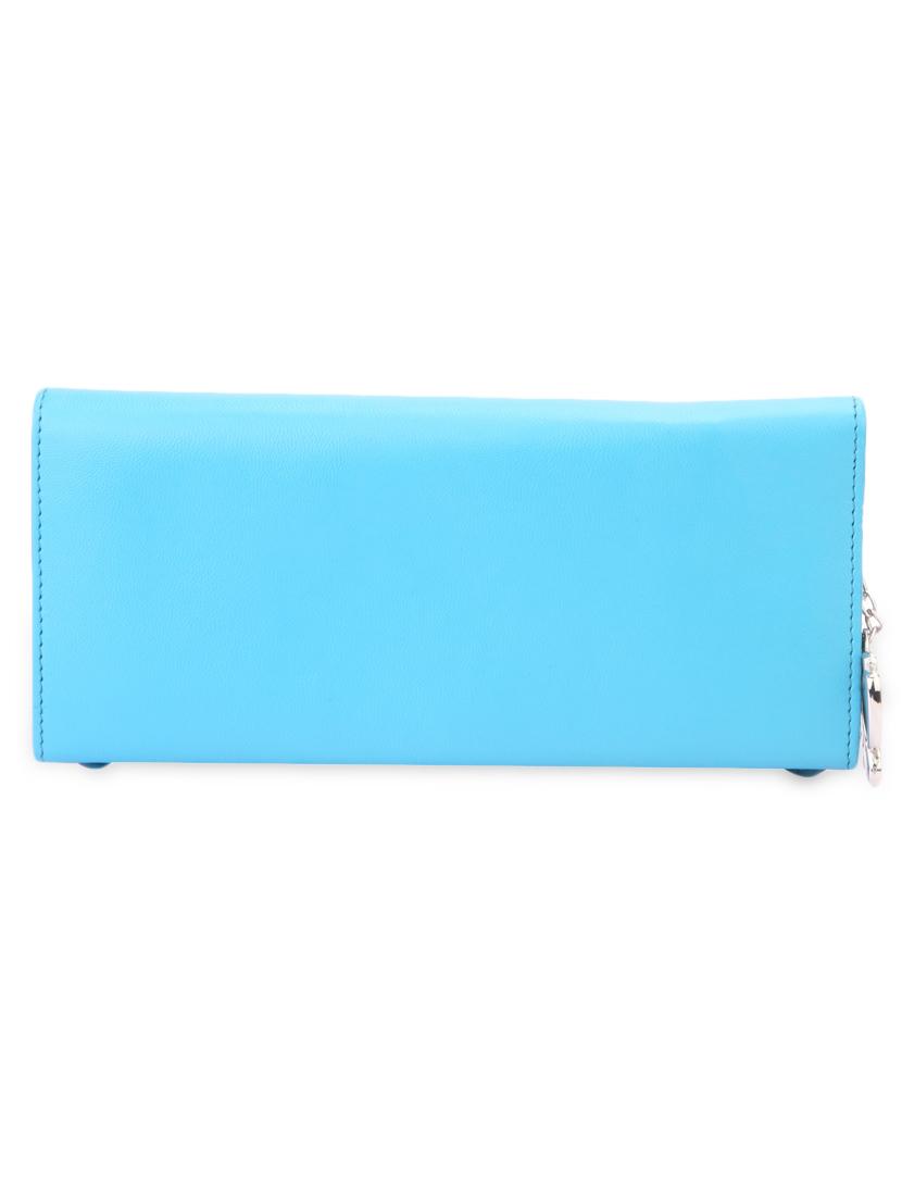 aqua blue plain flap down wallet - 1008003 - Zoom Image - 2