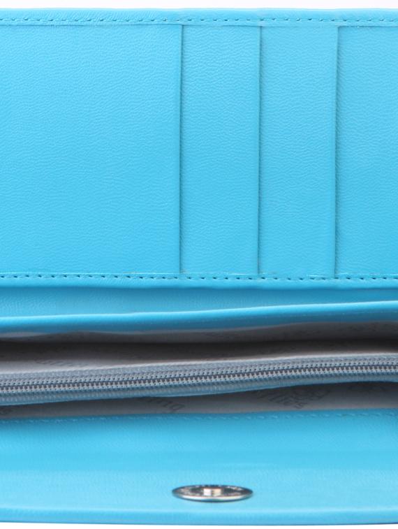 aqua blue plain flap down wallet - 1008003 - Zoom Image - 3