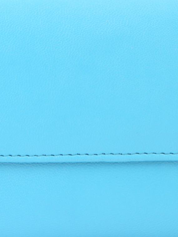 aqua blue plain flap down wallet - 1008003 - Zoom Image - 4
