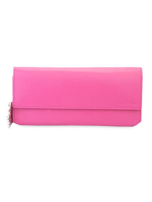 pink plain flap down wallet - 1008004 - Standard Image - 1