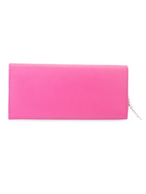 pink plain flap down wallet - 1008004 - Standard Image - 2