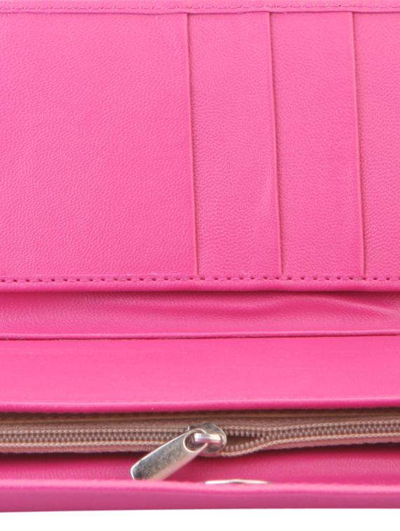 pink plain flap down wallet - 1008004 - Zoom Image - 3