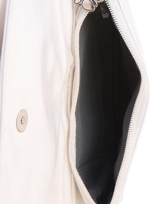 white leatherette clutch - 1008025 - Standard Image - 3