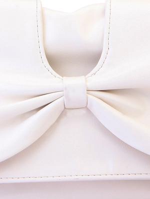 white leatherette clutch - 1008025 - Standard Image - 4