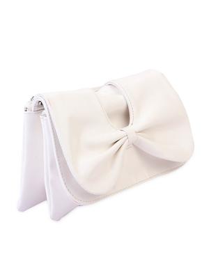 white leatherette clutch - 1008025 - Standard Image - 5