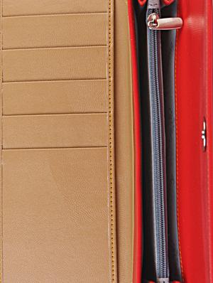 red & beige color block wallet set (set of 2) - 1008084 - Standard Image - 3