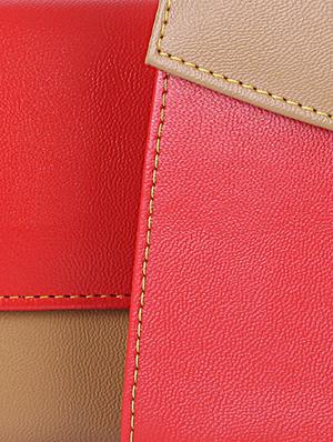 red & beige color block wallet set (set of 2) - 1008084 - Standard Image - 4