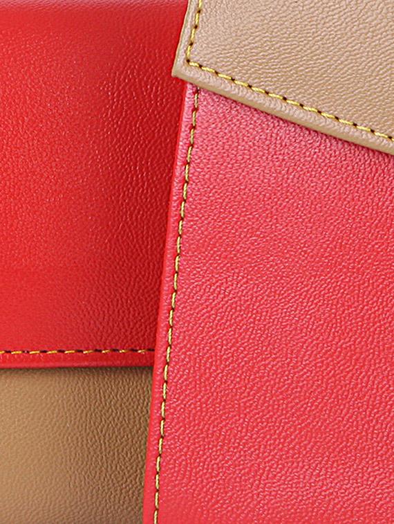 red & beige color block wallet set (set of 2) - 1008084 - Zoom Image - 4