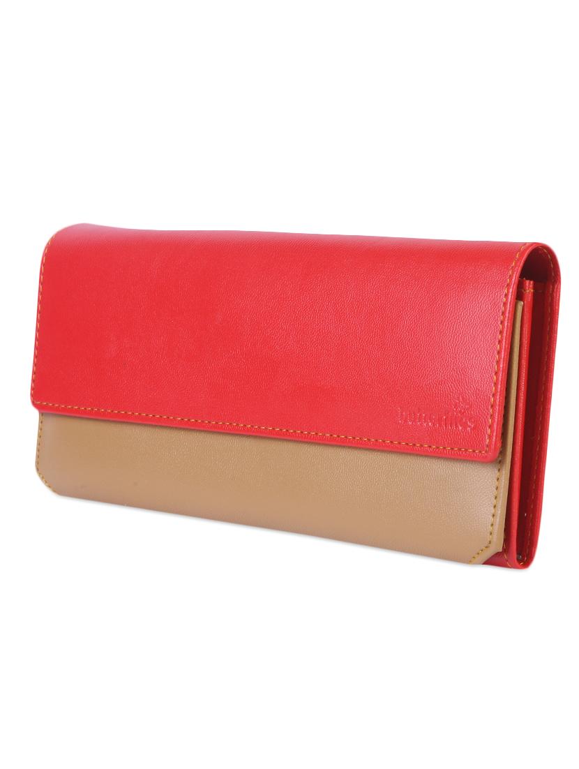 red & beige color block wallet set (set of 2) - 1008084 - Zoom Image - 5