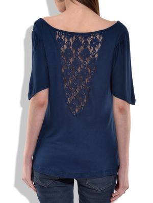 navy blue viscose top - 10081987 - Standard Image - 3