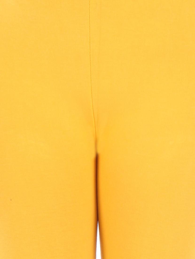 yellow cotton blend capri - 10087225 - Zoom Image - 4