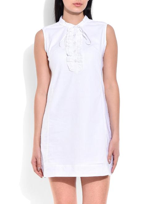 white cotton dress - 10123153 - Standard Image - 1