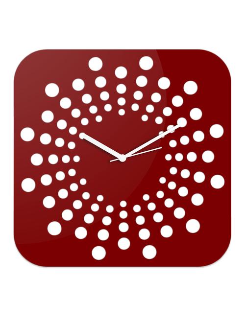 red polka dot Squircle wall clock - 1013110 - Very Small Image - 1