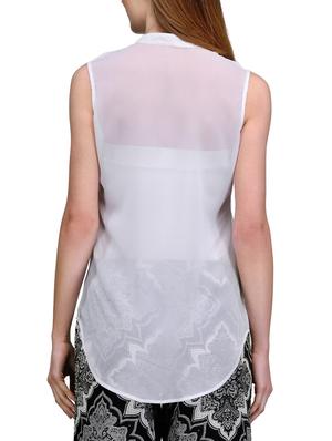 white polyester regular shirt - 10140643 - Standard Image - 3