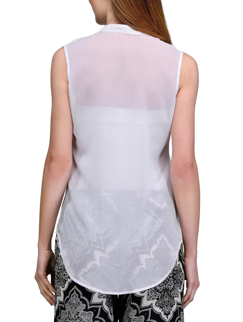 white polyester regular shirt - 10140643 - Zoom Image - 3