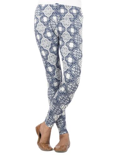 blue printed leggings - 10145509 - Very Small Image - 1