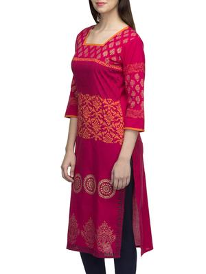 printed straight kurta - 10157386 - Standard Image - 2