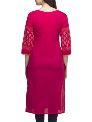printed straight kurta - 10157386 - Standard Image - 3