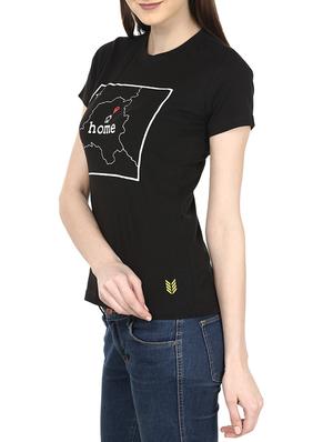 black cotton tee - 10164986 - Standard Image - 2