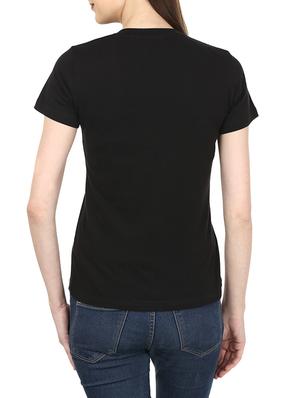 black cotton tee - 10164986 - Standard Image - 3