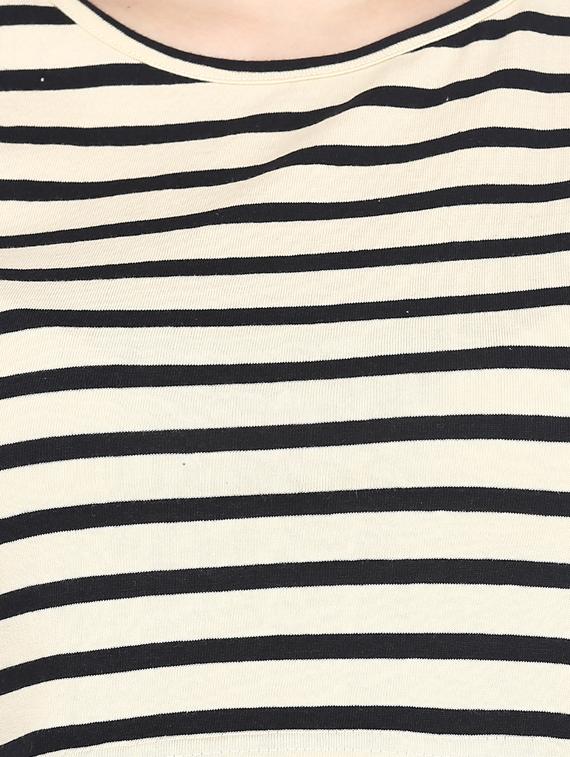 white black colored stripes cotton crop top - 10164995 - Zoom Image - 4