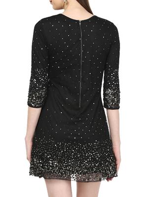 round neck sequins a-line dress - 10165013 - Standard Image - 3