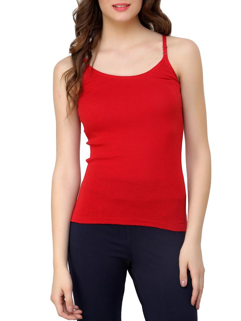 Renka Comfortable Red Color Camisole Summer Tank Tops for Women - 10167034 - Zoom Image - 1