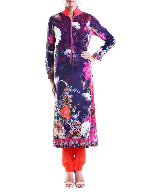 CHARMING Multi Pure Viscos GeorgetteKurta - 10167839 - Very Small Image - 1