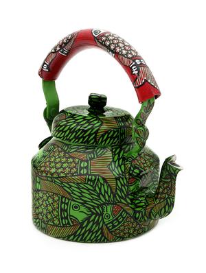 green painted aluminium tea kettle - 1016917 - Standard Image - 5