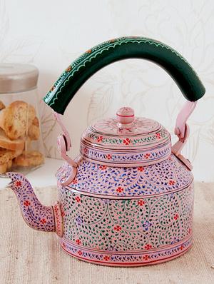 pink painted aluminium tea kettle - 1016918 - Standard Image - 7