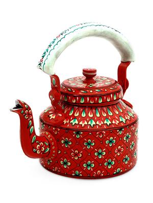 orange painted aluminium tea kettle - 1016926 - Standard Image - 2