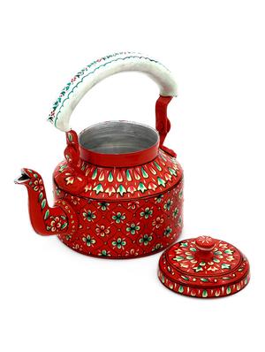 orange painted aluminium tea kettle - 1016926 - Standard Image - 3
