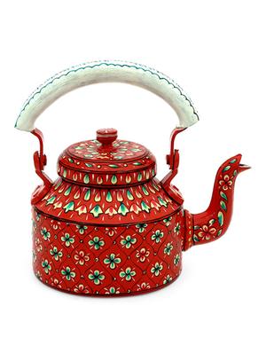 orange painted aluminium tea kettle - 1016926 - Standard Image - 6