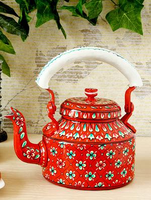 orange painted aluminium tea kettle - 1016926 - Standard Image - 7