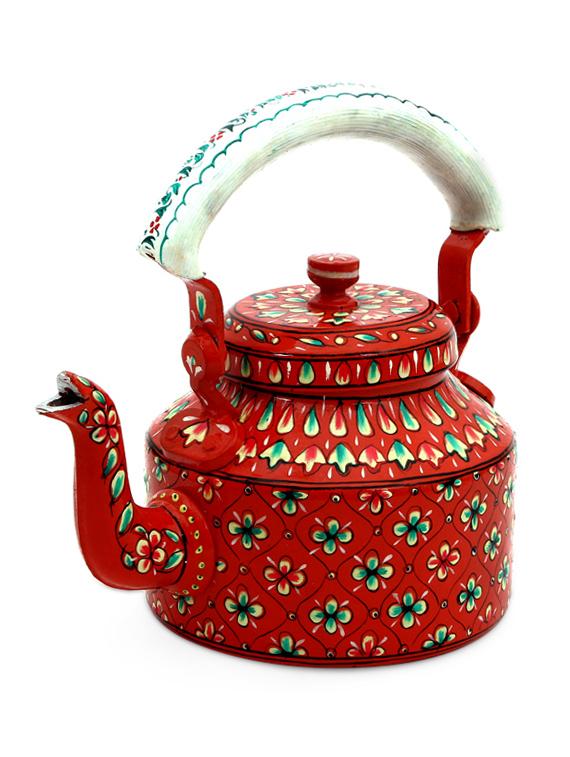orange painted aluminium tea kettle - 1016926 - Zoom Image - 2