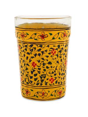 yellow painted tea glasses (set of 4) - 1016927 - Standard Image - 3