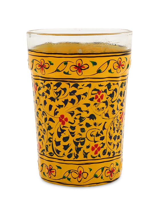 yellow painted tea glasses (set of 4) - 1016927 - Zoom Image - 3