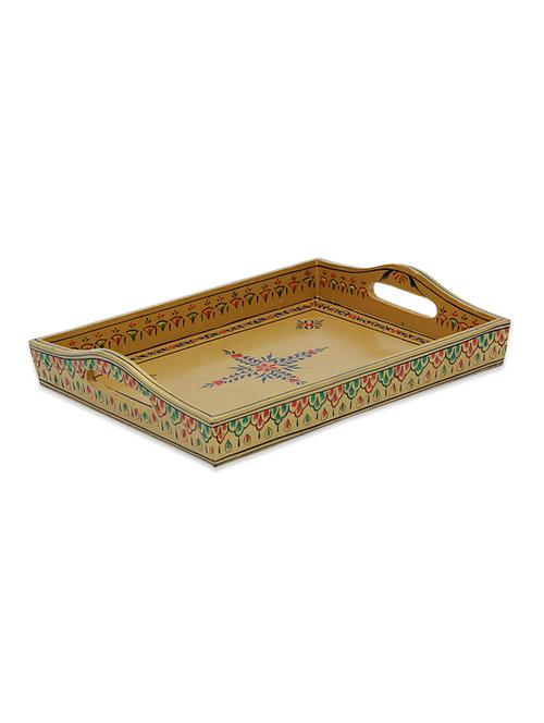 yellow painted wooden tray - 1016947 - Standard Image - 1