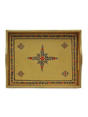 yellow painted wooden tray - 1016947 - Standard Image - 3